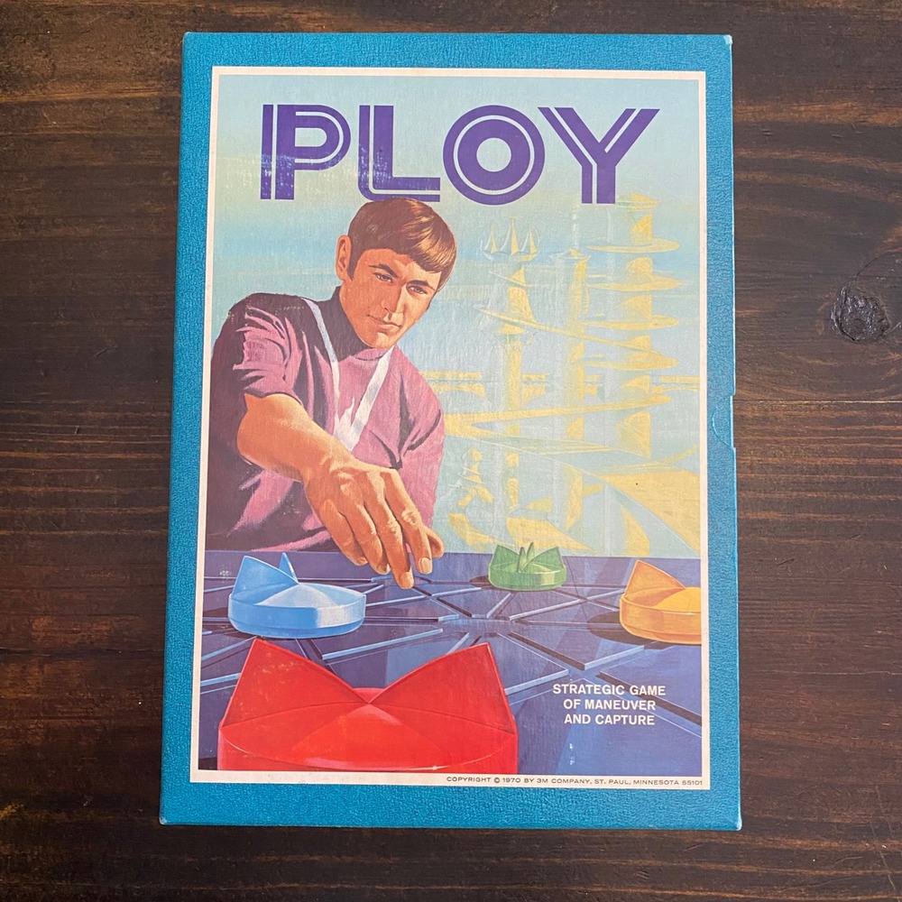 Vintage 1970 Ploy COMPLETE Bookshelf Game Strategy Maneuver and Capture
